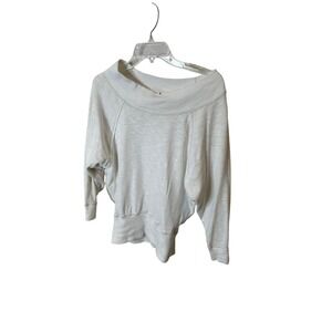 Free People Off The Shoulder Sweatshirt Pullover Top XS cream